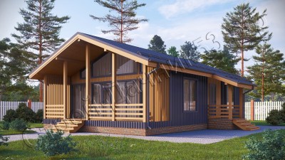 Проект каркасно-щитового дома Д–32